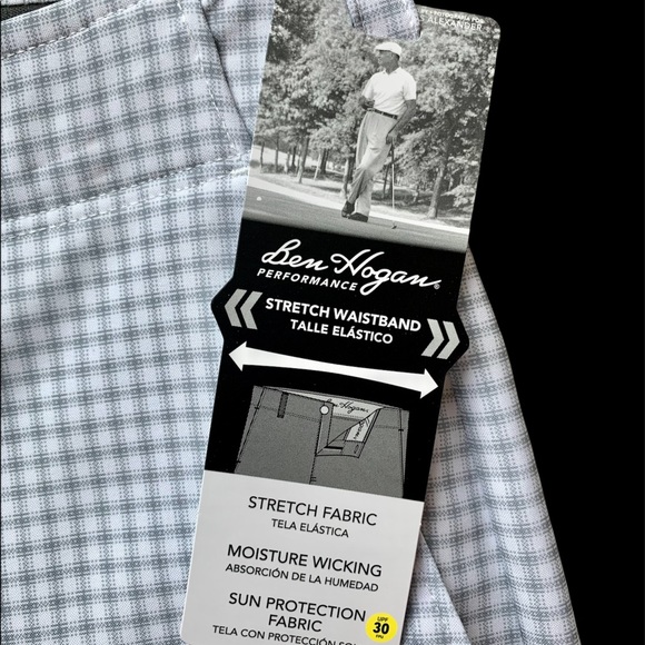 NWT Ben Hogan Golf Shorts W38 UPF 30 Sun Protection Fabric Moisture Wicking - Picture 6 of 6